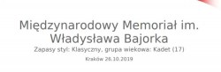 MIĘDZYNARODOWY MEMORIAŁ im.WŁ. BAJORKA 